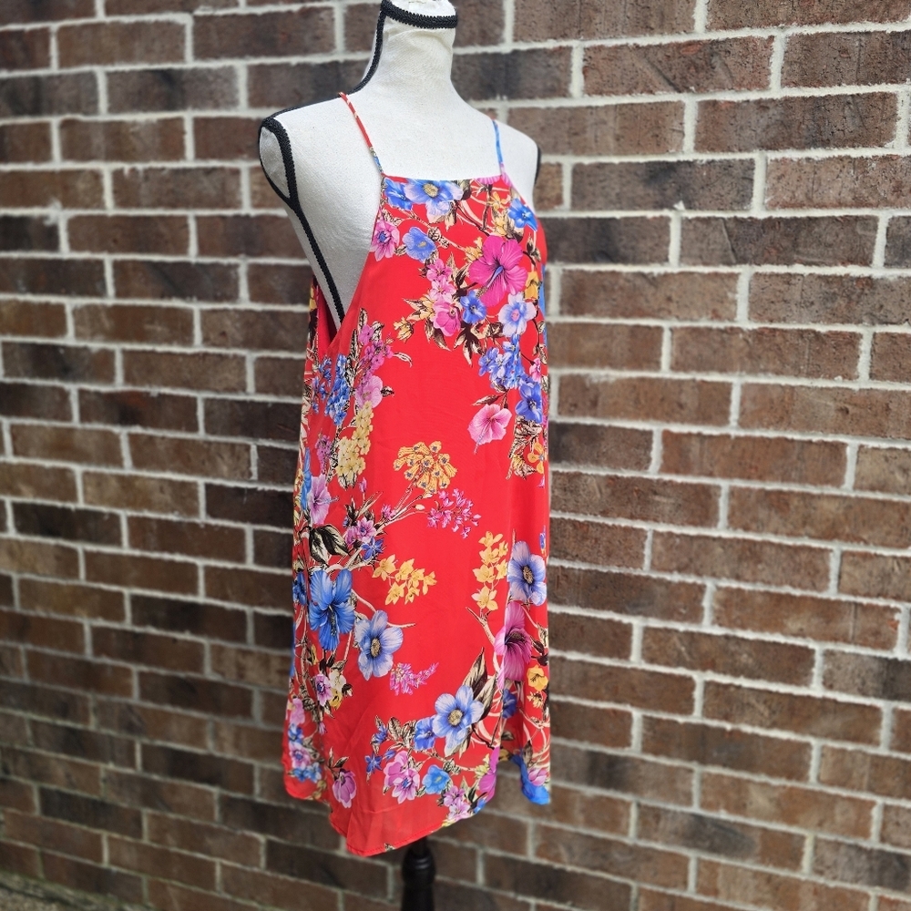 LTEC Sundress Vibrant Floral Mini Dress